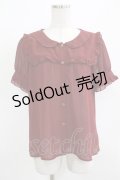 axes femme POETIQUE / シフォンフリルブラウス M ボルドー H-25-11-29-041-AX-BL-NS-ZH