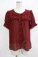 画像1: axes femme POETIQUE / シフォンフリルブラウス M ボルドー H-25-11-29-041-AX-BL-NS-ZH (1)