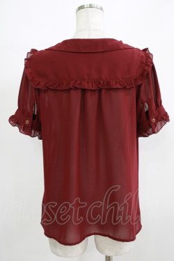 画像3: axes femme POETIQUE / シフォンフリルブラウス M ボルドー H-25-11-29-041-AX-BL-NS-ZH