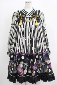 metamorphose / うたかたの華かぐらAラインワンピース Free ブラック H-25-11-29-004-ME-OP-NS-ZH