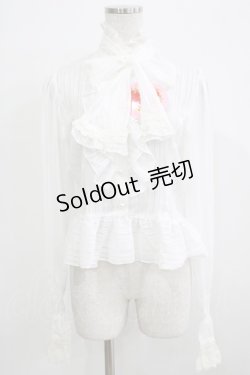 画像1: BABY,THE STARS SHINE BRIGHT / ストライプシフォンブラウス Free オフ白 H-25-11-29-042-BA-BL-NS-ZH