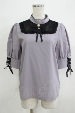 画像1: Rojita / デコルテレースブラウス Free グレー H-25-11-29-045-LO-BL-NS-ZH