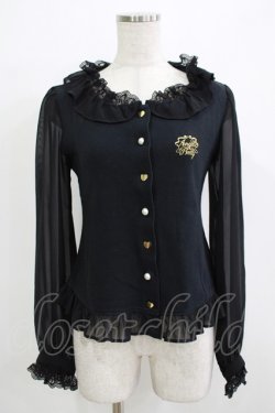 画像1: Angelic Pretty / Sweetリボンカットカーディガン Free ブラック H-25-11-29-046-AP-TO-NS-ZH