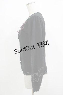 画像2: axes femme / ローズガーデンニットカーディガン M ブラック H-25-11-29-052-AX-TO-NS-ZH