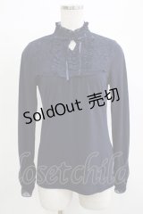 axes femme / ヨークレースハイネックプルオーバー M ネイビー H-25-11-29-053-AX-TO-NS-ZH