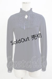 axes femme / ヨークレースハイネックプルオーバー M ネイビー H-25-11-29-053-AX-TO-NS-ZH