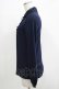 画像2: axes femme / ヨークレースハイネックプルオーバー M ネイビー H-25-11-29-053-AX-TO-NS-ZH (2)