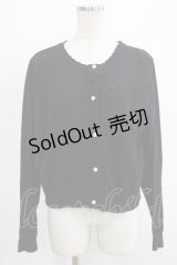 m petit by misako / AM*ハート透かしニットカーディガン LL ブラック H-25-11-29-054-LO-TO-NS-ZH