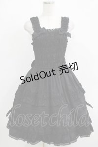 BABY,THE STARS SHINE BRIGHT / シャーリングジャンパースカート Free ブラック H-25-11-29-005-BA-OP-NS-ZH