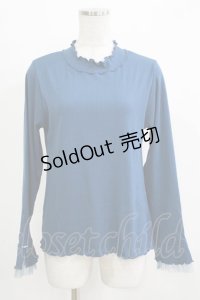 axes femme / プリーツチュール切替リブプルオーバー Free ブルー H-25-11-29-056-AX-TO-NS-ZH