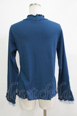 画像3: axes femme / プリーツチュール切替リブプルオーバー Free ブルー H-25-11-29-056-AX-TO-NS-ZH