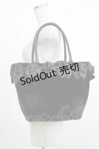 m petit by misako / NINA'Sコラボ リボンファーバッグ  ブラック H-25-11-29-058-LO-BG-NS-ZH