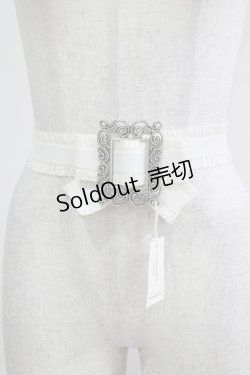 画像1: sha＊lan＊ra / リボンゴムベルト  アイボリー H-25-11-29-066-GO-ZA-NS-ZH