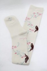 metamorphose / floralオーバーニー  生成り H-25-11-29-074-ME-ZA-NS-ZH