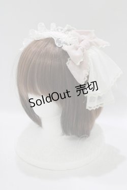 画像1: Angelic Pretty / Milky Sugarカチューシャ  シロ/ピンク H-25-11-29-079-AP-AC-NS-ZH