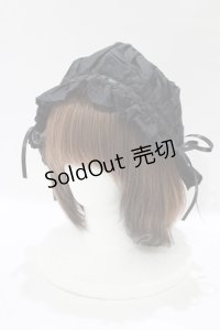 Kurumi Collaboration / CLK＊フリルキャップ  ブラック H-25-11-29-082-GO-AC-NS-ZH