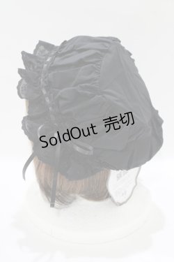 画像2: Kurumi Collaboration / CLK＊フリルキャップ  ブラック H-25-11-29-082-GO-AC-NS-ZH