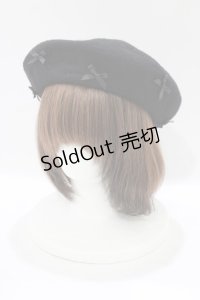 m petit by misako / サンリオキャラクターズコラボ クロミ ベレー  ブラック H-25-11-29-083-LO-AC-NS-ZH