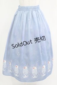 axes femme / クリームソーダ柄スカート Free ブルー H-25-11-29-015-AX-SK-NS-ZH