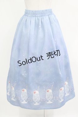 画像3: axes femme / クリームソーダ柄スカート Free ブルー H-25-11-29-015-AX-SK-NS-ZH