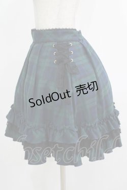 画像2: Secret Honey / タータンチェックフリルスカート Free グリーン H-25-11-29-018-CA-SK-NS-ZH