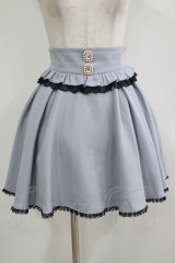 Rojita / ビジュ釦付きサイドフレアスカート Free サックス H-25-11-29-020-LO-SK-NS-ZH