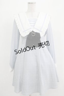 画像1: Rojita / レースアップセーラーワンピース Free サックス H-25-11-29-023-LO-OP-NS-ZH