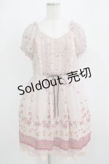 axes femme / 小花柄チュニック M ピンク H-25-11-29-025-AX-OP-NS-ZH