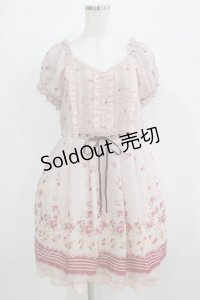 axes femme / 小花柄チュニック M ピンク H-25-11-29-025-AX-OP-NS-ZH