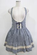 LIZ LISA / ギンガムチェックジャンパースカート Free ブルー H-25-11-29-027-LO-OP-NS-ZH