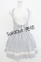 LIZ LISA / ギンガムチェックジャンパースカート Free ブルー H-25-11-29-027-LO-OP-NS-ZH