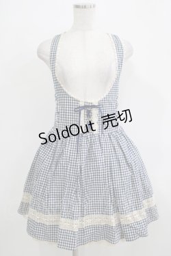 画像1: LIZ LISA / ギンガムチェックジャンパースカート Free ブルー H-25-11-29-027-LO-OP-NS-ZH