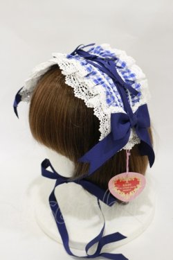 画像1: BABY,THE STARS SHINE BRIGHT / Milky Gingham Dollヘッドドレス  ブルー H-25-12-01-001-BA-AC-NS-ZH