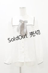 Amavel / ネクタイ付きセーラーブラウス Free オフ/ブラウン H-25-12-01-052-CA-BL-NS-ZH