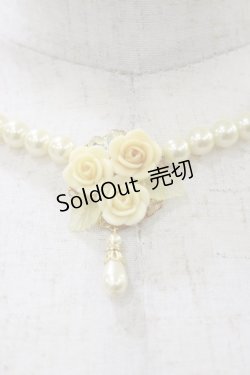 画像1: Innocent World / 薔薇とパールのネックレス  イエロー H-25-12-01-006-IW-AC-NS-ZH