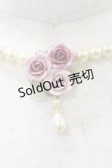 Innocent World / 薔薇とパールのネックレス  ピンク H-25-12-01-007-IW-AC-NS-ZH