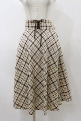 F&A / フロントレースアップフレアースカート Free BEIGE×BR H-25-12-01-064-LO-SK-NS-ZH