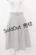 Fi.n.t / ベルト付きチェックタックスカート Free BLACK×WH H-25-12-01-065-CA-SK-NS-ZH