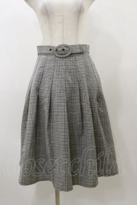 Fi.n.t / ベルト付きチェックタックスカート Free BLACK×WH H-25-12-01-065-CA-SK-NS-ZH
