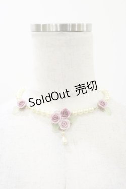 画像2: Innocent World / 薔薇とパールのネックレス  ピンク H-25-12-01-007-IW-AC-NS-ZH
