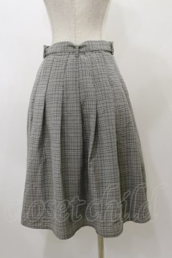 画像2: Fi.n.t / ベルト付きチェックタックスカート Free BLACK×WH H-25-12-01-065-CA-SK-NS-ZH