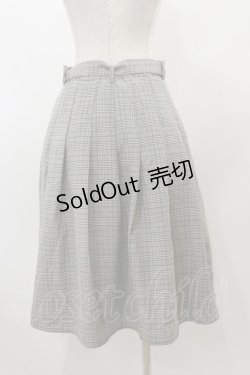 画像2: Fi.n.t / ベルト付きチェックタックスカート Free BLACK×WH H-25-12-01-065-CA-SK-NS-ZH