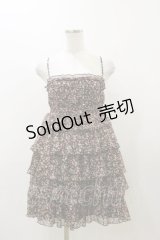 LIZ LISA / 花柄フリルワンピース Free ブラウン H-25-12-01-066-LO-OP-NS-ZH