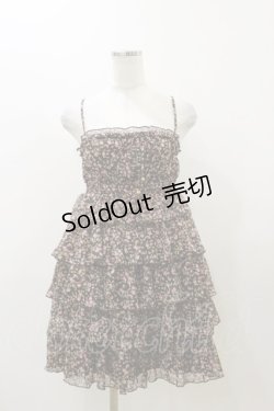 画像1: LIZ LISA / 花柄フリルワンピース Free ブラウン H-25-12-01-066-LO-OP-NS-ZH