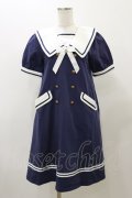Amavel / セーラーAラインワンピース Free ネイビー H-25-12-01-069-CA-OP-NS-ZH