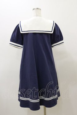 画像2: Amavel / セーラーAラインワンピース Free ネイビー H-25-12-01-069-CA-OP-NS-ZH