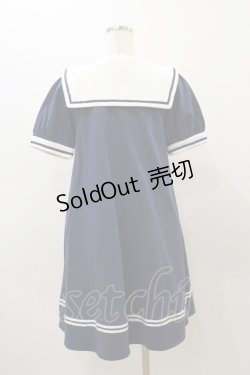 画像2: Amavel / セーラーAラインワンピース Free ネイビー H-25-12-01-069-CA-OP-NS-ZH