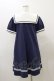 画像2: Amavel / セーラーAラインワンピース Free ネイビー H-25-12-01-069-CA-OP-NS-ZH (2)