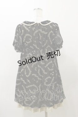 画像2: F i.n.t / 音符柄シフォンワンピース Free black H-25-12-01-070-CA-OP-NS-ZH