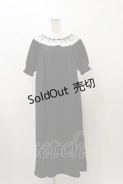 画像1: m petit by misako / レース襟カットワンピース LL ブラック H-25-12-01-071-LO-OP-NS-ZH